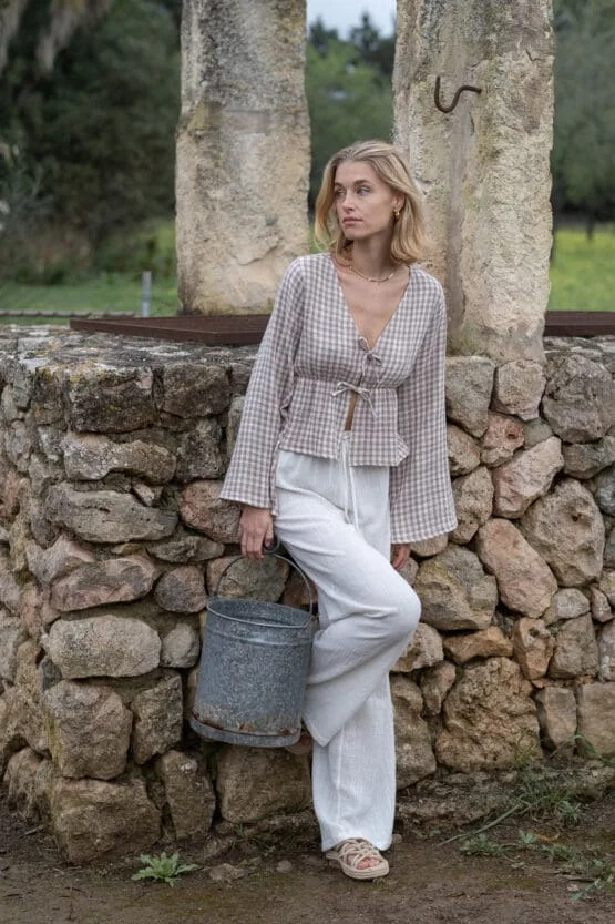 Lola Bluse weissmocha und Marlie Hose weiss - morena isabel