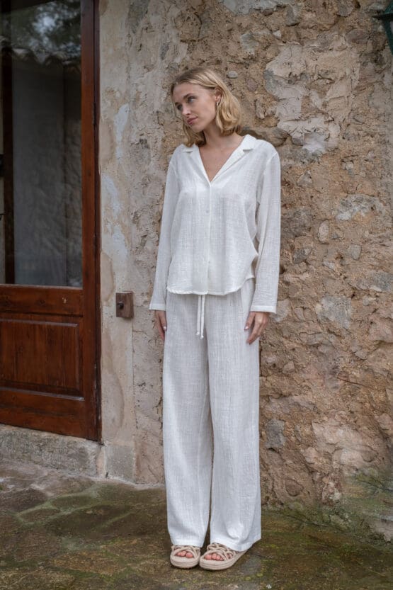 Capri Bluse weiss und Marlie Hose weiss - morena isabel