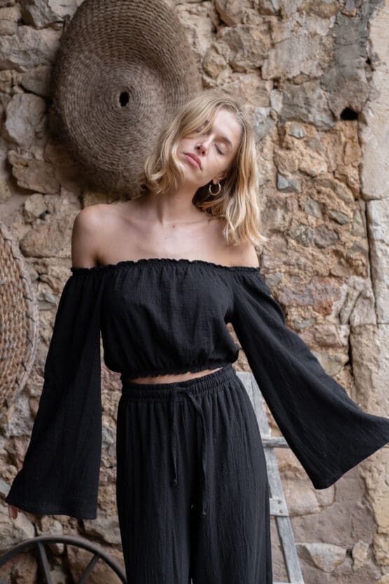 Leona Bluse schwarz und Marlie Hose schwarz - morena isabel