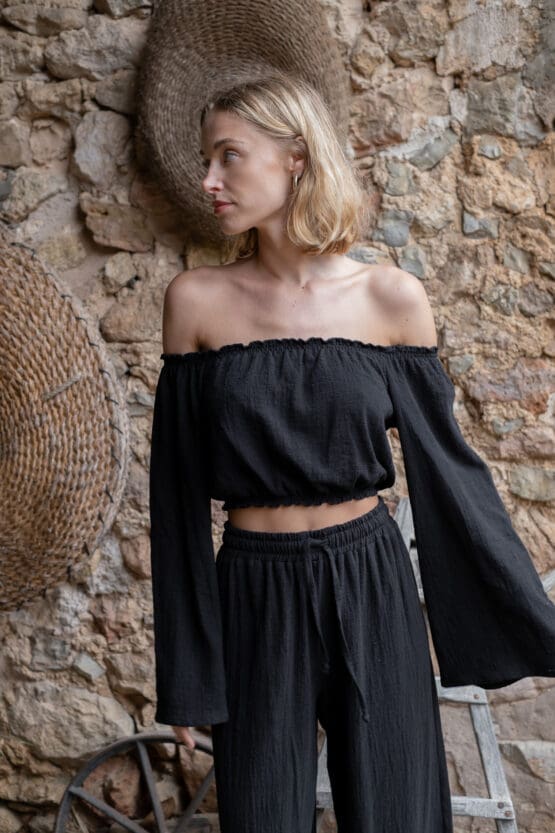Leona Bluse schwarz und Marlie Hose schwarz - morena isabel