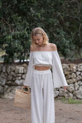 Leona Bluse weiss und Marlie Hose weiss - morena isabel